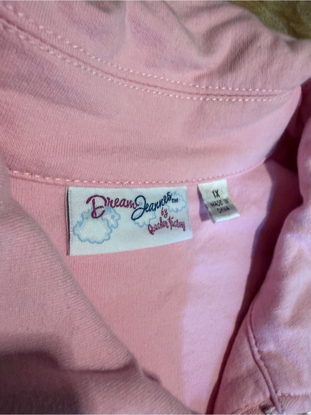 Quacker Factory Pink Embroidered Floral Rhinestone Heart Teddy Jacket - Picture 4 of 7